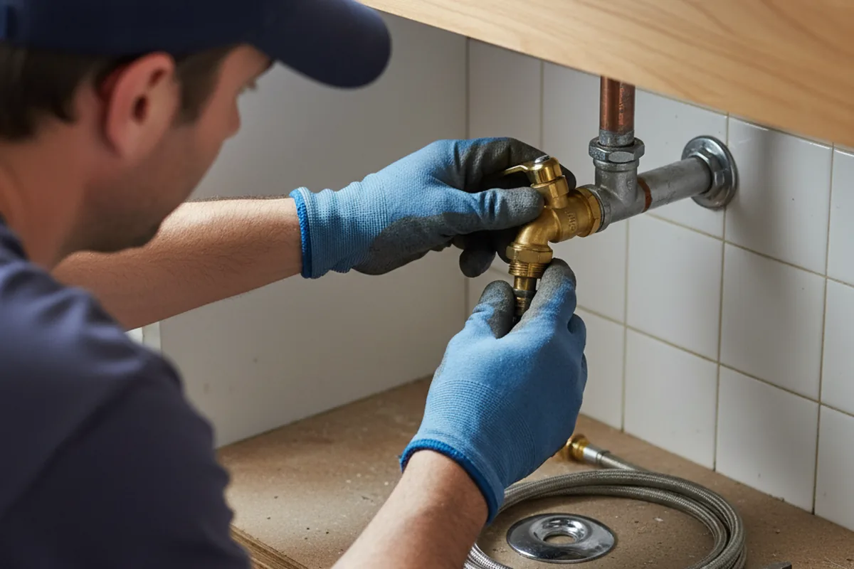 Shutoff valve and fitting work during Repiping in Tar Heel